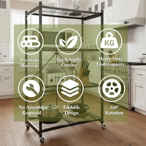 🏷️BUY 2, GET 2 FREE! Sturdy 4-Tier Rack + Bonus Storage Boxes – Don’t Miss This Deal!