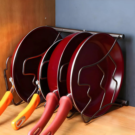 Pan & Lid Organizer - Vertical & Horizontal Installation, Fixed Design for Space Saving