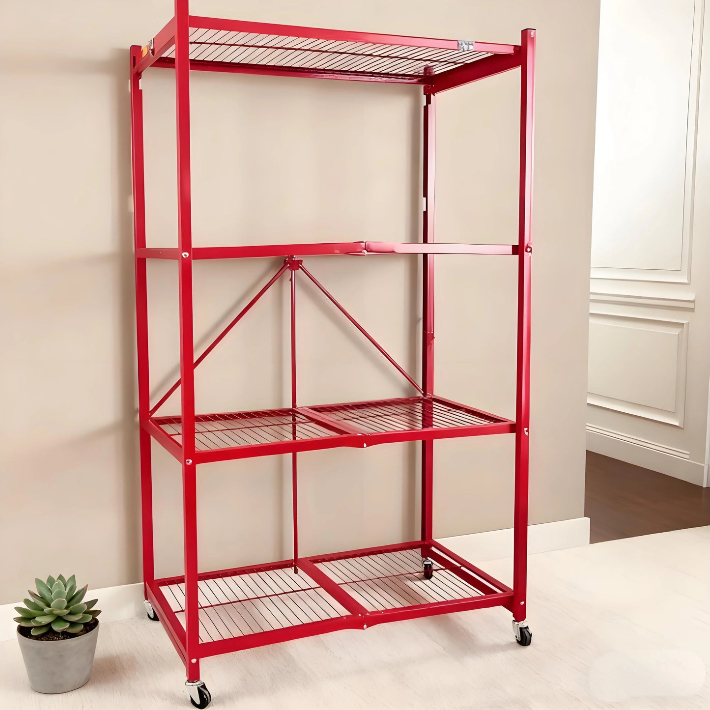 🏷️BUY 2, GET 2 FREE! Sturdy 4-Tier Rack + Bonus Storage Boxes – Don’t Miss This Deal!