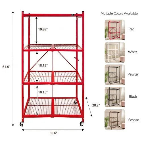 🏷️BUY 2, GET 2 FREE! Sturdy 4-Tier Rack + Bonus Storage Boxes – Don’t Miss This Deal!
