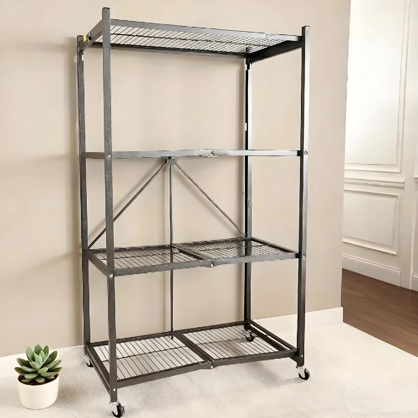 🏷️BUY 2, GET 2 FREE! Sturdy 4-Tier Rack + Bonus Storage Boxes – Don’t Miss This Deal!